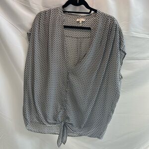 Joie Blue Print Silk Blouse